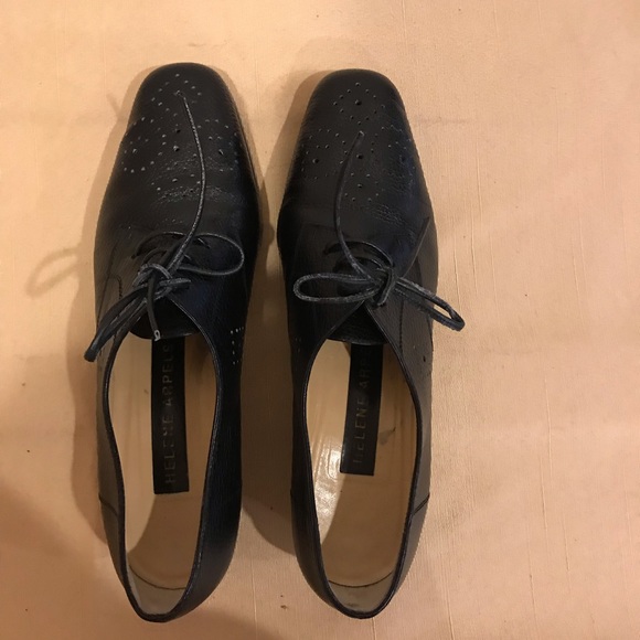 Vintage 1990’s custom made Helene Arpels black leather laced oxfords. 6 3/4 N - Picture 2 of 8